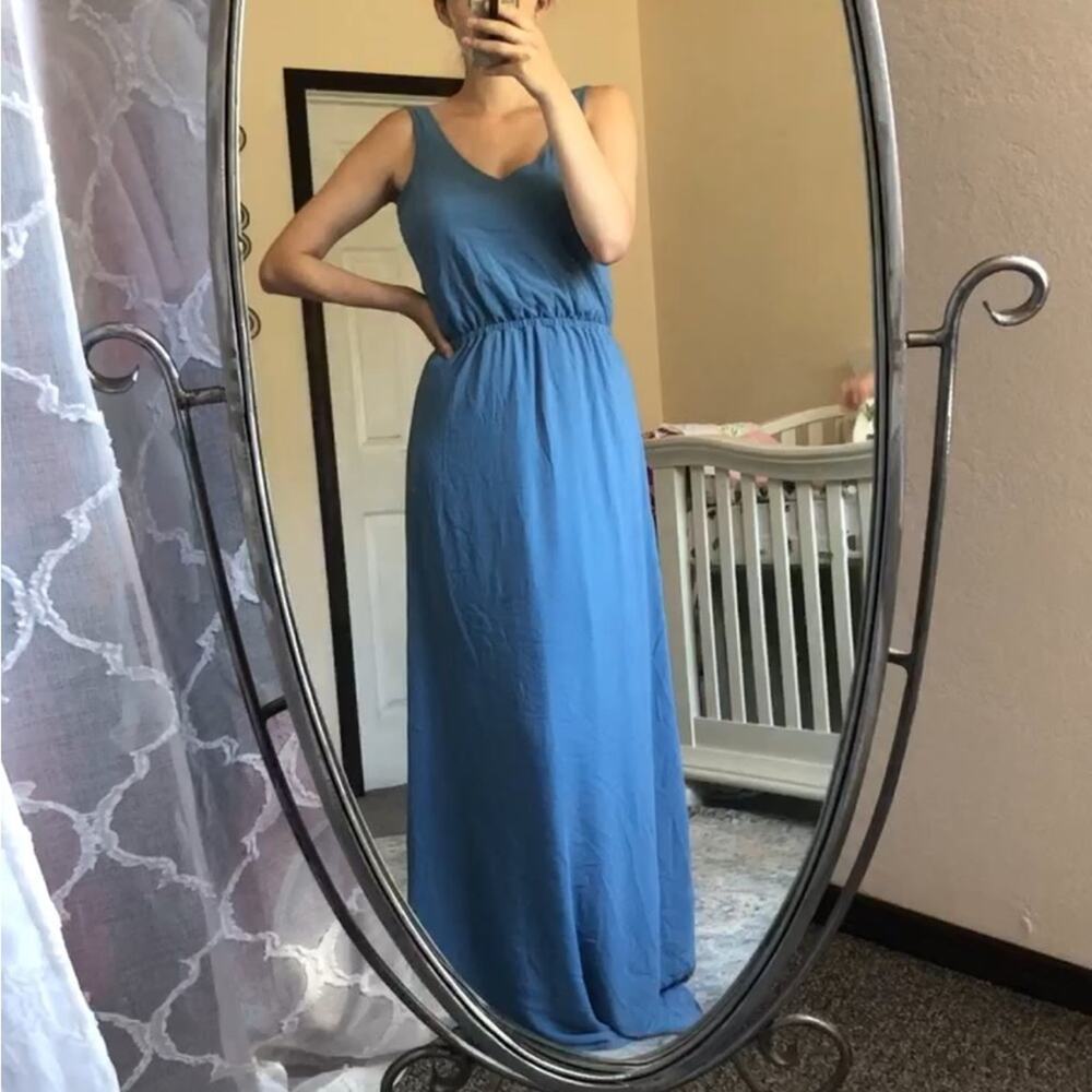 Show Me Your Mumu SMYM Kendall coastal blue maxi dress NEW SMALL